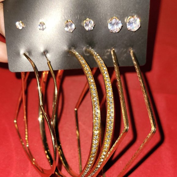 Jewelry Studs And Gold Earrings Set Poshmark